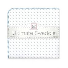 SwaddleDesigns Classic Polka Dots пастельно-голубая