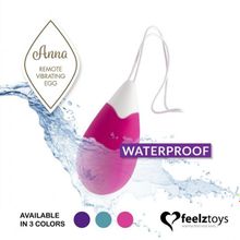 FeelzToys Розовое виброяйцо на радиоуправлении Anna Vibrating Egg Remote (розовый)