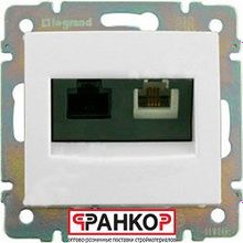 Legrand розетка 2 ная RJ45 UTP5e +RJ11 белая VLN 695339