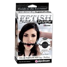 Pipedream Силиконовый дышащий кляп Silicone Breathable Ball Gag Medium (черный)