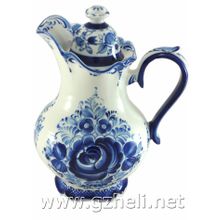 Молочник "Утро" большой. Гжельский фарфор. арт. 1019