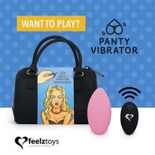 FeelzToys Розовый вибромассажер в трусики с пультом ДУ Panty Vibe Remote Controlled Vibrator (розовый)