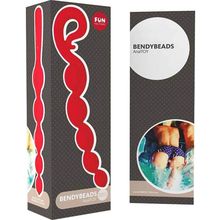 Красная анальная цепочка Bendybeads - 26,2 см.