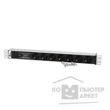 Цмо Блок розеток Rem-10 без шнура с фил. и инд., 7 Schuko, вход IEC 60320 C14, 10A, алюм., 19" R-10-7S-FI-440-Z