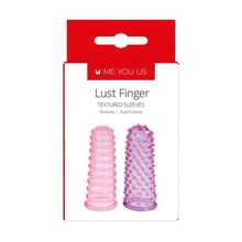 Набор из 2 насадок на пальцы Lust Fingers Sleeve (фиолетовый с розовым)