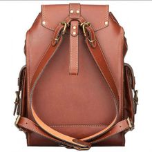 Кожаный рюкзак Патриот рыжий