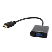 Адаптер HDMI M - VGA F + Audio, 0.15 м, Cablexpert (A-HDMI-VGA-03)