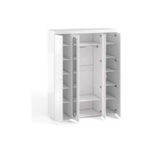 Система Мебели Шкаф 4-х дверный с 2-я зеркалами Афина АФ-60 белое дерево