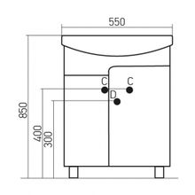 Mixline Мебель для ванной Посейдон 55 L зеленая