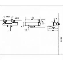 Смеситель для ванны Bravat Arc F66061K-01A