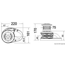 Osculati Lewmar CPX3 windlass, low 8 mm gypsy, 02.583.08