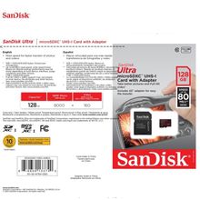 Карта памяти Sandisk MicroSD SanDisk 128GB microSDXC Class 10 с адаптером SD  SDSQUNC-128G