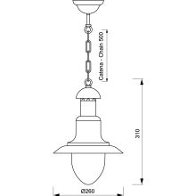 Foresti & Suardi Светильник подвесной Foresti & Suardi 2162.CS E27 220 240 В 77 Вт Ø 260 мм пескоструйная обработка стекла