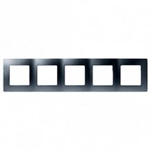 Рамка 5 постов ETIKA, алюминий |  код. 672555 |  Legrand