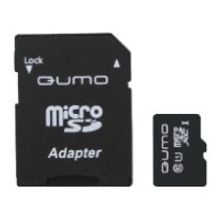 Карта памяти MicroSD 128Gb QUMO QM128GMICSDXC10U1 {MicroSDXC Class 10 UHS-I, SD adapter}