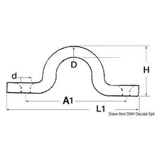 Osculati SS eye bridge 4x42 mm, 39.322.04