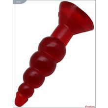 Eroticon Красная гелевая анальная ёлочка - 17 см. (красный)