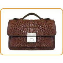 Барсетка из кожи крокодила MCM8M Brown