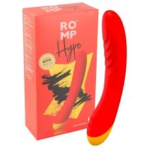 ROMP Красный изогнутый вибромассажер Romp Hype G-Spot - 21 см. (красный)