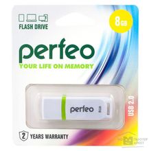 Perfeo USB Drive 8GB C11 White PF-C11W008