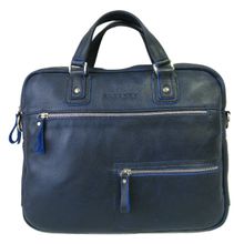 Синяя кожаная сумка KSK 7201