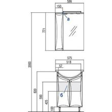 Зеркало-шкаф Акватон Джимми 57 R, 1A034002DJ01R