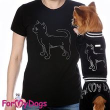 Черный велюровый костюм для чихуахуа ForMyDogs 117SS-2014