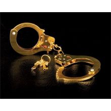 Золотистые наручники Metal Cuffs золотистый