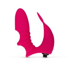 Ярко-розовая вибронасадка на палец Finger Vibrator (ярко-розовый)