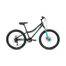 Подростковый горный (MTB) велосипед MTB HT 24 2.0 Disc черный бирюзовый 12" рама