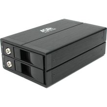 Мобильное шасси   AgeStar  3U2B3A  (EXT BOX для внешнего подключения 2x3.5" SATA HDD, RAID0 1 JBOD, USB3.0)