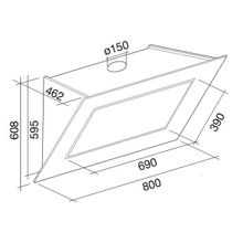 FALMEC QUASAR GLASS BLACK 80
