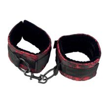 California Exotic Novelties Атласные наручники Scandal Universal Cuffs с цепью (черный с красным)