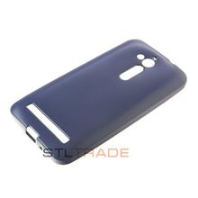 Силиконовый чехол TPU Case Металлик ASUS Zenfone GO ZB500KL синий