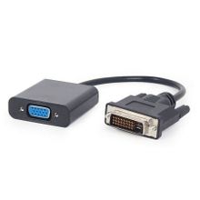 Адаптер DVI-D 25M - VGA 15F, 0.2 м, черный, Cablexpert (A-DVID-VGAF-01)