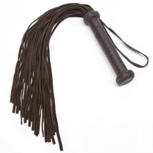 Коричневая кожаная плеть Brown Leather Flogger - 66 см. Коричневый