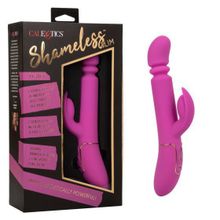 California Exotic Novelties Лиловый вибратор с поступательными движениями Shameless Slim Player - 22,75 см. (лиловый)