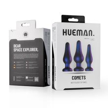 EDC Набор из 3 фиолетовых анальных пробок Comets Butt Plug Set (фиолетовый)