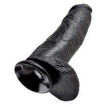 Чёрный фаллоимитатор-гигант 12  Cock with Balls - 30,5 см. Черный