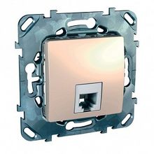Розетка телефонная 1xRJ11 UNICA, бежевый |  код. MGU5.492.25ZD |  Schneider Electric