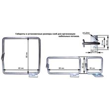 TWT-RING-M40x40 Металлическая скоба-органайзер для установки на 19 профиль, 40х40 мм