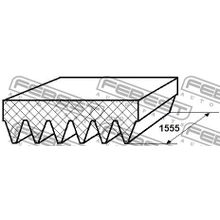 Ремень Поликлиновой 6 Клинов Bmw 5 E39 1995-2003 [Ece] Febest арт. 881286L1555