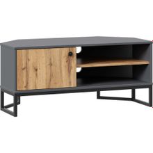 Алмаз. Любимый дом Лофт Тумба под ТВ угловая (Дуб Вотан Оникс Серый)