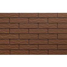 Клинкерная плитка структурная Cerrad Earth Brown 9690 фасадная 6,5х24,5