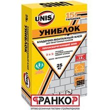 "Юнис Униблок" (Кладочно-монтажный клей), 25 кг (48 шт под)