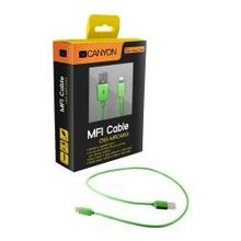 Кабель Canyon CNS-MFICAB01G, 8 pin Lightning, MFI, 1 м, зеленый