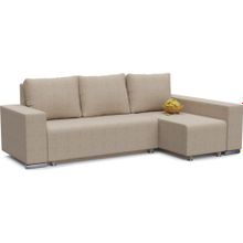 Смарт Диван угловой Маркиз Бежевая рогожка Еврокнижка