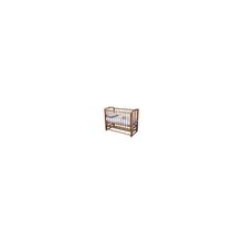 Детская кроватка Можга Кристина С-619 маятник продольный (красно-коричневый, орех, медовый, натуральный)