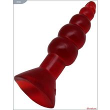 Eroticon Красная гелевая анальная ёлочка - 17 см. (красный)