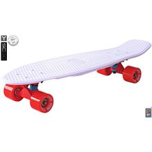 402-W Скейтборд Y-SCOO Big Fishskateboard 27" винил 68,6х19 с сумкой WHITE red